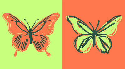 Bold Butterflies butterfly digital drawing fly logo sketch wings