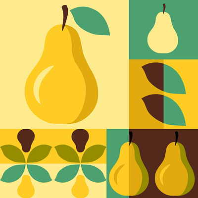 Pear Pattern background fruit pattern pear