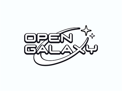 Open galaxy branding design logo