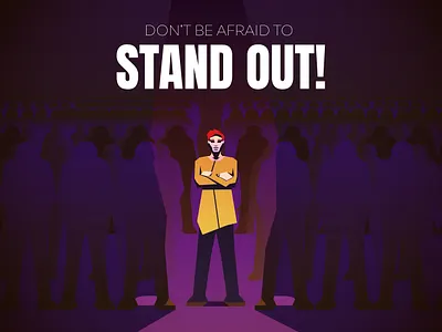 Stand Out! awesome design graphic design illustration poster poster design vector vector art