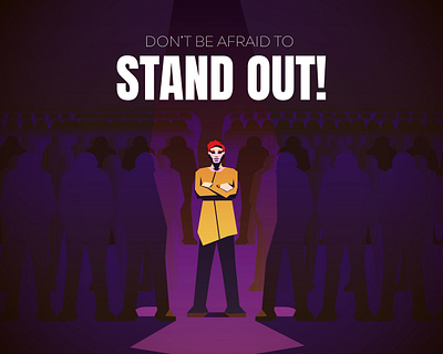 Stand Out! awesome design graphic design illustration poster poster design vector vector art