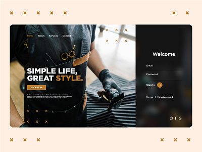 Barbershop UI Design adobexd barbers barbershop branding ui uidesign uiuxdesign ux webdesign
