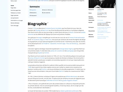 Wikipedia Redesign - Paul Rand design paul rand typographic uiux