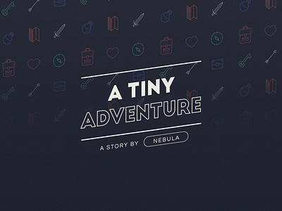 A Tiny Adventure : Project Title branding flat lettering logo typography