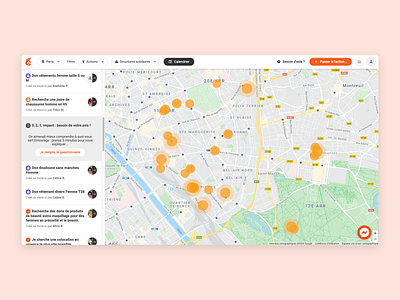 entourage feed filters gmaps map