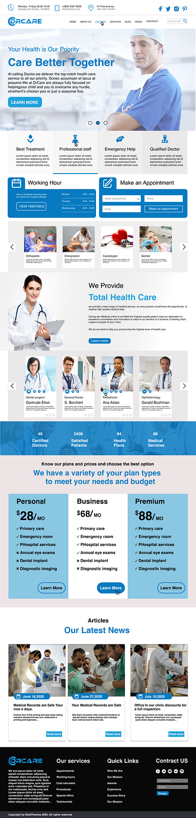 Dcare Clinic clinic figma figma design figmadesign health health theme medical medicine ui ux webdesign website website design