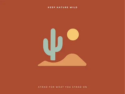 Lone Cactus abstract cactus desert design dune illustration landscape mountain nature nature illustration orange outdoors plant procreate saguaro sand simple sun