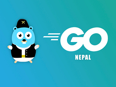 Golang Mascot for Nepal go golang golangkathmandu golangnepal google gopher nepal