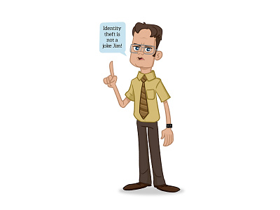 Identity Theft Is Not A Joke dwight dwight schrute illustration office the office