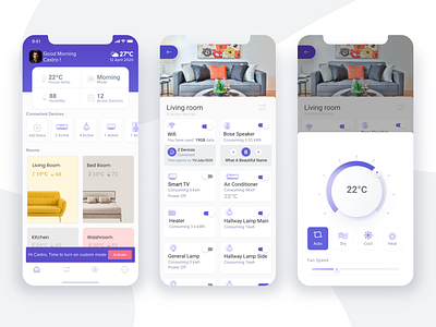 Smart Home app app design application automate clean design ios minimal minimalistic smarthome ui uxui