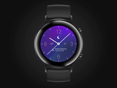 WatchFace ai animat animation app background calendar circle dark mode dark theme dark ui huawei iwatch lines neumorphism skeumorphism time timeline watches