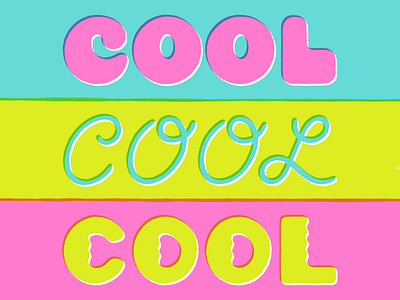 Super cool illustration lettering procreate script type typography wave