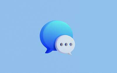 imessage icon 3d blender blender3d gradient icon icon design message message app web