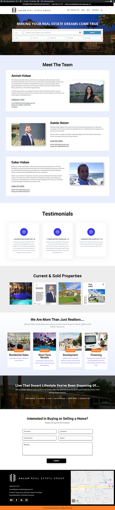 Idx Real estate website with divi builder branding design ecommerce design hireme i am himel muqtadir idx real estate real estate logo real estate website responsive web website design wordpress