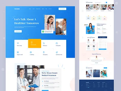 Medinik | Medical Healthcare Service Website Landing Page - v3 branding care consultant creative design devignedge doctor healthcare illustration landing page landingpage medical mhmanik02 ui uiux web design web header web ui design webdesign website website design