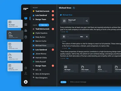 Chat Desktop App app application chat app darkinterface darkmode darkui design desktopapp digitalprivacy groups interaction design interface macos secure softwaredesign teams ui user experience user interface ux