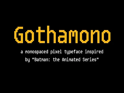 Gothamono typeface title card experiment pixel pixel art pixel font pixel type texture typography