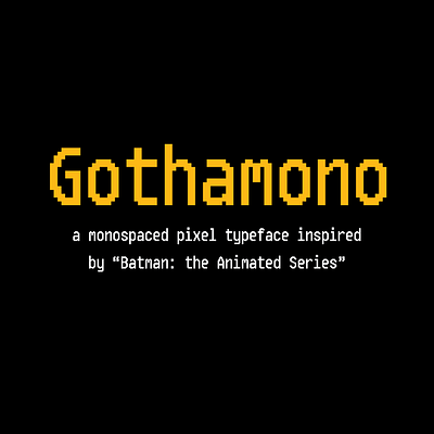 Gothamono typeface title card experiment pixel pixel art pixel font pixel type texture typography