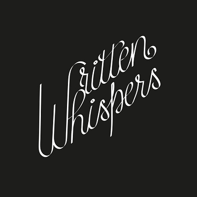 Written Whispers Logo branding icon lettering lettering art lettering artist logo portfolio