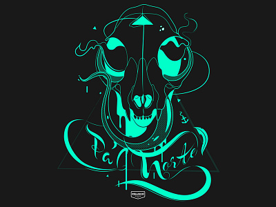 Pa'l Norte branding calligraphy illustration logo neon skull tattoo vector