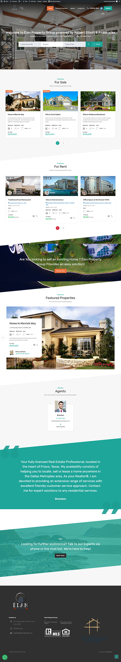 Idx mls Real estate website with elementor builder 2020 branding design hireme i am himel muqtadir idx real estate real estate website web website design wordpress