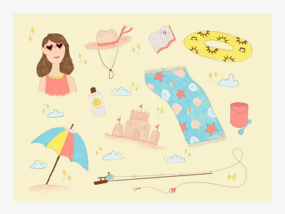 Summer Vibes beach illustration sketch summer summertime