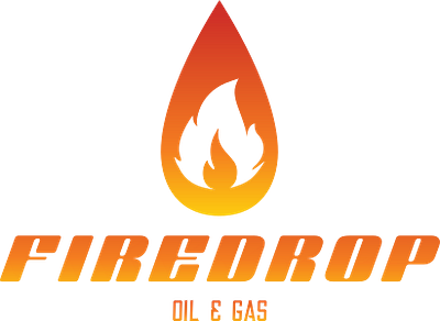 Firedrop fire gas gradient logo design oil logo