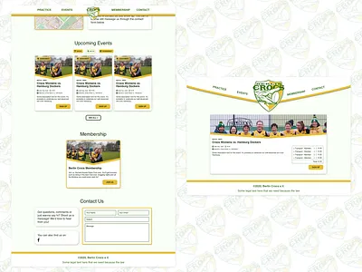 Berlin Crocodiles - Website australian landing page sports sports club sports team website