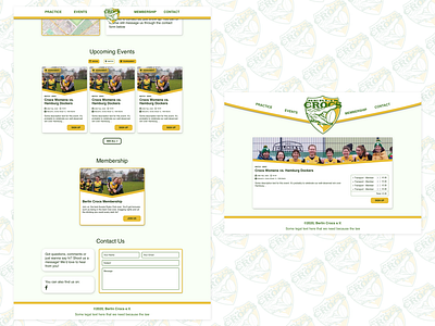 Berlin Crocodiles - Website australian landing page sports sports club sports team website