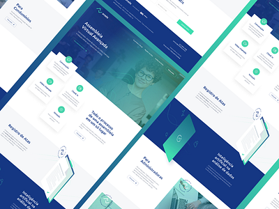 Avada - Landing Page brasil brazil figma gradient green and blue landing page landing page design tech technology ui design website
