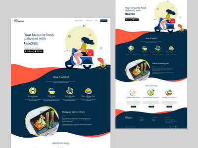 Food Delivery website colorful delivery design flat food inspiration minimal ui ui inspiration ui ux design ux vector web web design webdesign website website design