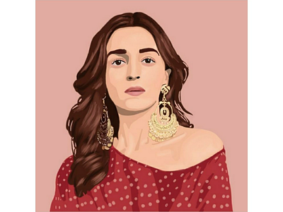 Alia Bhatt illustration digital art