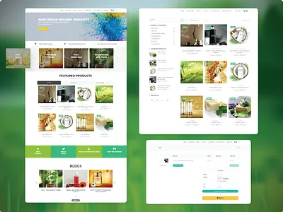 Organic products ecommerce website art branding design ecommerce icon illustration illustrator organic ui ux web website