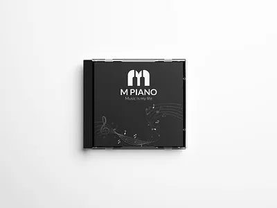 M PIANO Logo black and white creative logo elegant m letter logo melody minimalist logo music logo paino piano logo simple
