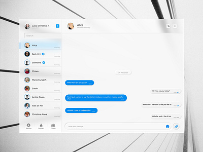 Messenger App appdesign application design feeldepth figma message app messenger neumorphic neumorphism newdesign ui ui ux ui deisgn uidesign