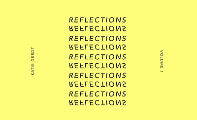Reflections – Unused Cover Art black and white print typographic typography