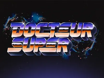 Chrome logo chrome extension shiny space typography