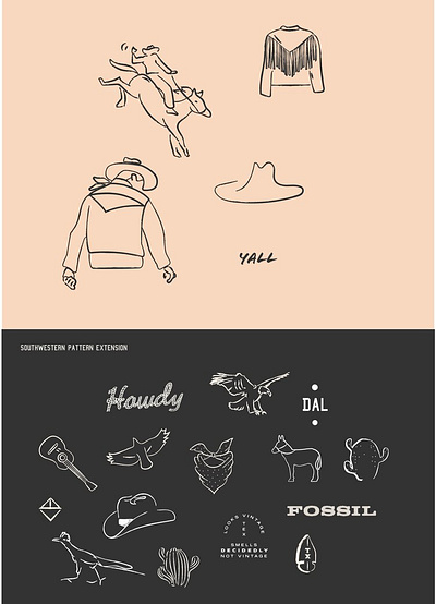 Fossil Brand Illustrations art branding design icon illustration logo minimal typography