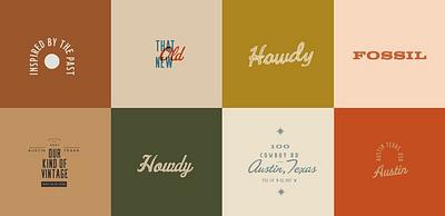 Fossil Brand Illustrations branding design illustration logo minimal