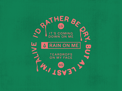 Rain On Me, Tsunami ariana grande badge badges branding chromatica design icon lady gaga logo music rain on me type typography vector