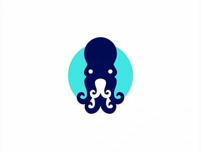 Octopus Logo animal blue branding design icon identity illustration kraken logo marine mark mascot ocean octopus original premium squid symbol tentacle vector