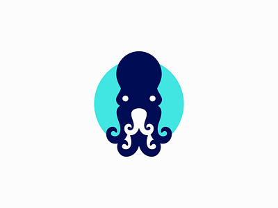 Octopus Logo animal blue branding design icon identity illustration kraken logo marine mark mascot ocean octopus original premium squid symbol tentacle vector
