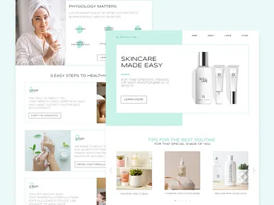 Skincare Branding Design airy branding design clean interface landing page light design pastel colors professional design skin care skincare smooth design ui designers uiux design web design website design