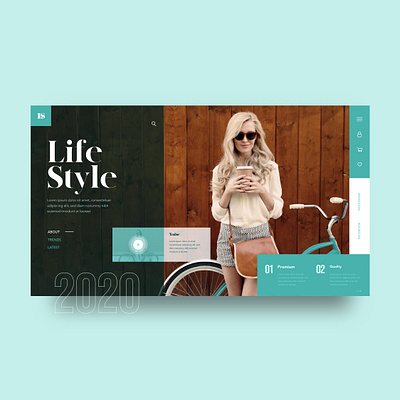 Life Stye web Design Concept app branding flat minimal type typography ui ux web website