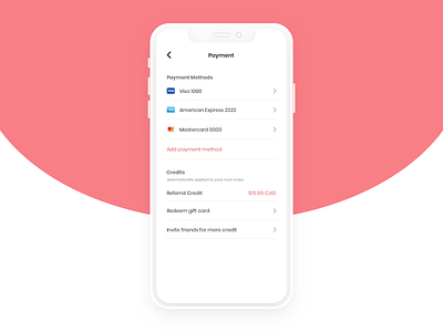 UI Daily #7 // Payment Settings design minimal mobile app mobile design productdesign ui ux vector