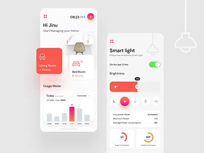 Smart Home 2020 action sheet assignment bluetooth bulb card design chart daily ui debut electric appliances heater home appliances knob lights menu power qatar smart home switch technology