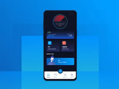 Covid Tracker for Social Distancing app covid covid19 design devbez tracker ui ux