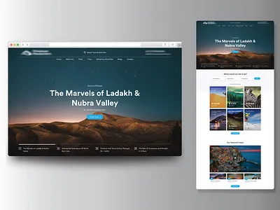 Travel Website - Landing Page branding design illustration illustrator india travel travel agency ui ux vector web website