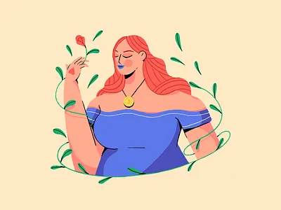 Flowers design draw flower flower illustration illustration power procreate woman