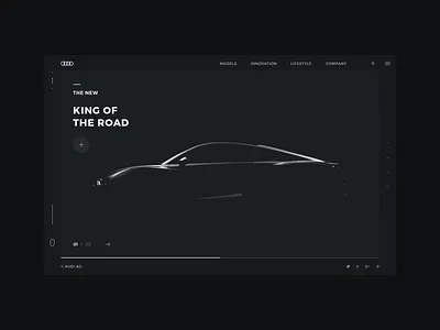 The World of Audi animation audi automotive car clean concept design digital efir minimal minimalist motion redesign ui ui design uiux website